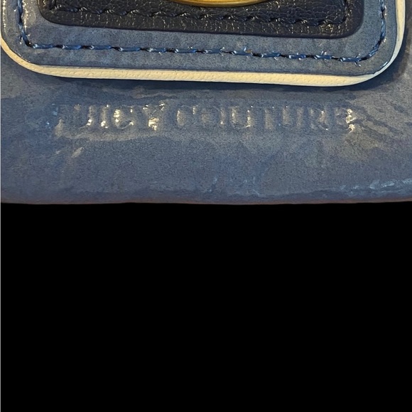 Juicy Couture Blue Coated Leather Wallet Wristlet - Picture 9 of 10